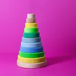 Grimm's - Kónická stohovacia veža - neónovo zelená