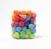 Grimm's - Farebné drevené koráliky - 60 ks