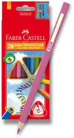 Farbičky Faber-Castell Junior Triangular - 20 farieb + orezávadlo