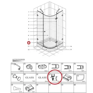 Náhradný diel Anima Glass TESSPODTGS390