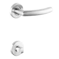 Kľučka Naturel Nero brúsený nerez, WC kľučka NERORBNWC