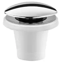 Polysan Vaňová odtoková súprava Click Clack pre vane bez prepadu, chróm, 71704