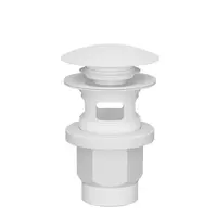 Umývadlový výpust 5/4 Plast Brno click/clack biely plast EUVCP03