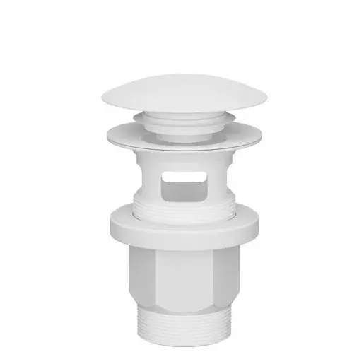 Umývadlový výpust 5/4 Plast Brno click/clack biely plast EUVCP03