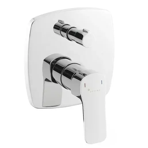 Sprchová a vaňová batéria Optima Cube Way vrátane podomietkového telesa chróm CU215