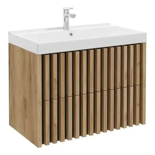 Kúpeľňová skrinka s umývadlom SAT Delano 80x56x45 cm dub mat DELANO80ZDCUM