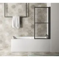 Polysan Kagera vaňová zástena 140x71 cm s pneumatickým zdvihom čierna 30336B