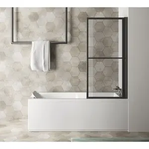 Polysan Kagera vaňová zástena 140x71 cm s pneumatickým zdvihom čierna 30336B