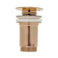 Alca INDIVIDUAL výpusť umývadlová click/clack 5/4" celokovová s prepadom, veľká zátka ružová zlatá matná A392-RG-B
