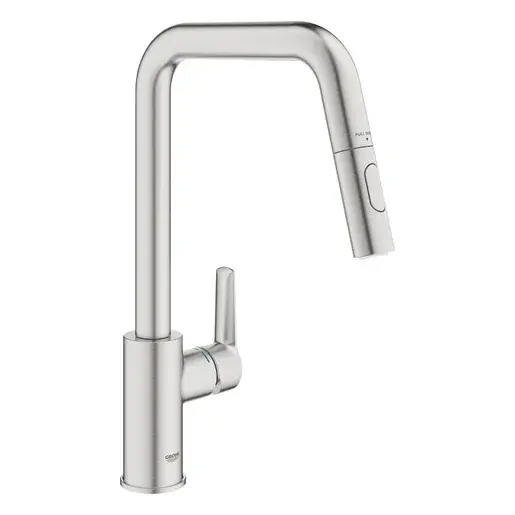 Grohe Start 2021 drezová batéria s vyťahovacou spŕškou, 2 prúdy supersteel 30631dc0 G30631DC0