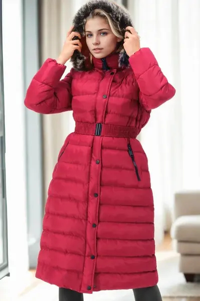 Z9779 DEWBERRY WOMEN'S COAT-BURGUNDY