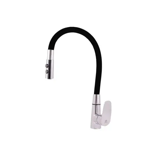 RAV SLEZÁK Amur drezová batéria so silikónovým ramienkom čierna / chróm am719.5/12c AM719.512C