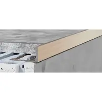 Lišta ukončovací "L" Havos champagne kartáčovaný, hliník elox, dĺžka 250 cm, výška hrany 8 mm, ALEKCH8250