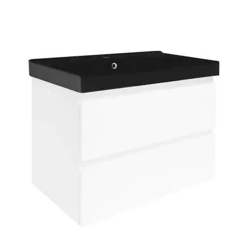 Kúpeľňová skrinka s umývadlom SAT B-Way 79x50x45 cm biely lesk BWAY280WU1B