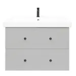 Kúpeľňová skrinka s umývadlom Naturel Forli 80x53x46 cm v šedej farbe mat FORLI80GMUVER