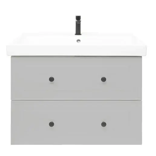 Kúpeľňová skrinka s umývadlom Naturel Forli 80x53x46 cm v šedej farbe mat FORLI80GMUVER