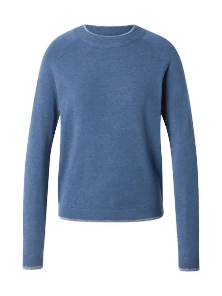 VERO MODA Sveter 'VMHAPPINESS'  modrá melírovaná / strieborná