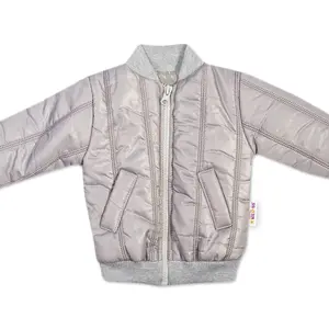 Baby Nellys Dětská prošívaná přechodová bunda, šedá, vel. 92