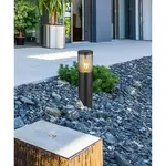 GLOBO Záhradná lampa XELOO čierna/dymová E27 60 W pr. 140 x 500 mm
