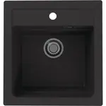 Alveus Granitový drez Atrox 20, čierna, 47 x 50 cm