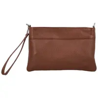 Dámska kožená crossbody kabelka hnedá - Delami Vera Pelle Denica