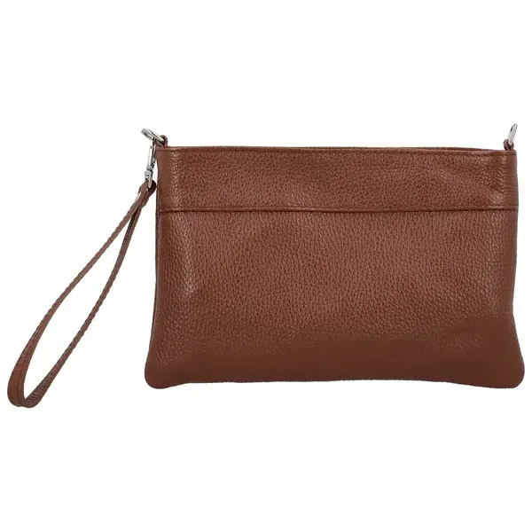 Dámska kožená crossbody kabelka hnedá - Delami Vera Pelle Denica