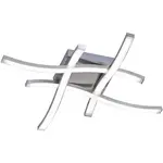 Reality Stropné LED svietidlo Route, 4-bodové, 4x5W, matný nikel, 46 x 46 cm