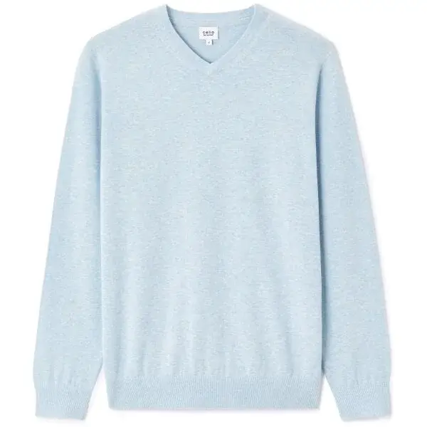 CELIO DECOTONV Pánský svetr, světle modrá, velikost