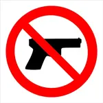 Samolepka Zákaz vstupu so zbraňou 92 mm