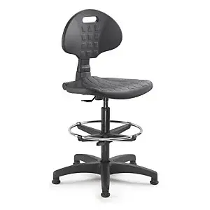 Vysoká dílenská židle s nylonovou základnou