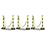 Sada 6 značkovacích sloupků + 12 m žlutočerného řetězu