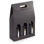 30 x Elegantní obal na víno se zrnitou texturou pro 3 láhve 90x270x385mm