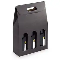 30 x Elegantní obal na víno se zrnitou texturou pro 3 láhve 90x270x385mm