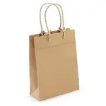 20 x Taška z kraftového papíru Elégance 200x260x80mm, vyztužené dno, hnědá
