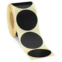 Samolepicí, značkovací kolečka Ø 40mm, černá, 500ks na roli