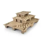 5 x Papírová paleta z nasávané kartonáže 1200x800x130 mm, hmotnost 3.6kg