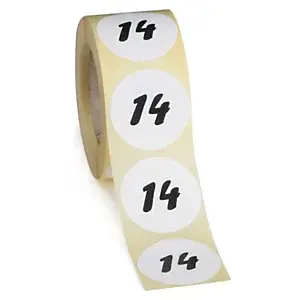 Samolepicí, značkovací kolečka Ø 35mm, bílá, 500ks na roli