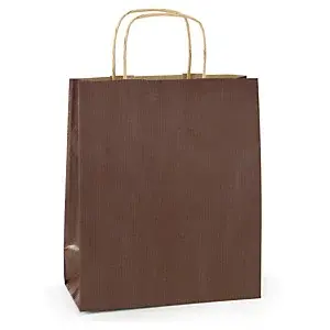 200 x Barevné papírové tašky s kroucenými úchyty 450x480x160mm, černé | RAJA