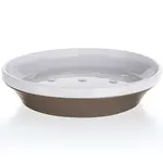 Mýdlenka ovál bílo-šedý