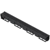 Plastový odvodňovací žlab EASY1, polypropylenový rošt 9x9x100 cm