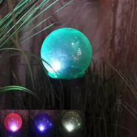 Solárna LED lampa 1LED BY-131583 guľa mix 10