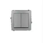 DWP-2 Dvojitý vypínač strieborný