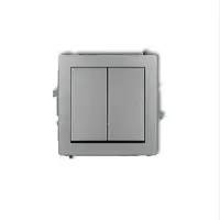 DWP-2 Dvojitý vypínač strieborný