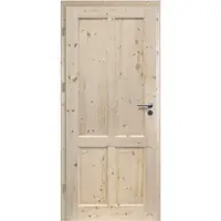 Dvere vnútorné Finskie plné 90Ľ  so sukmi nelakované zámok na kľúč