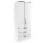 Skříň Optima 68 2D 3S bílý