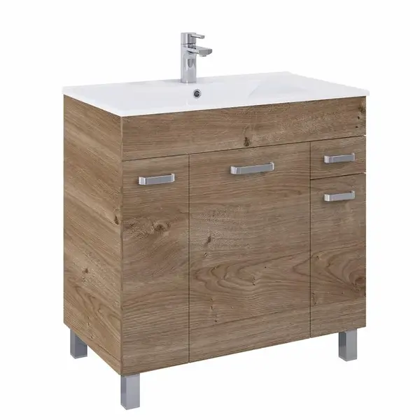 Skříňka s umyvadlem Uno 80 dub canela