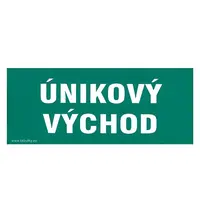 Únikový východ 210x87 mm samolepka