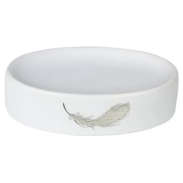 Mydlovnička Piume, 13,5x10x3 cm, biela