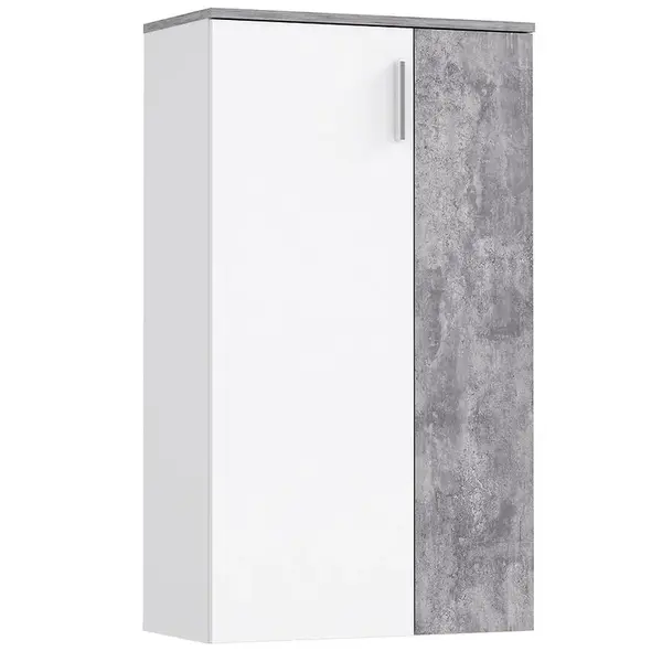 Komoda Boots betón svetlý/biely