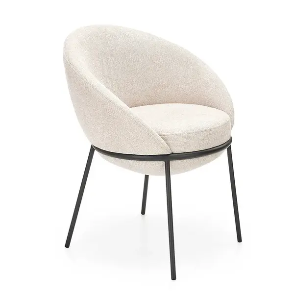 Stolička K482 tkanina/kov béž 61x59x78